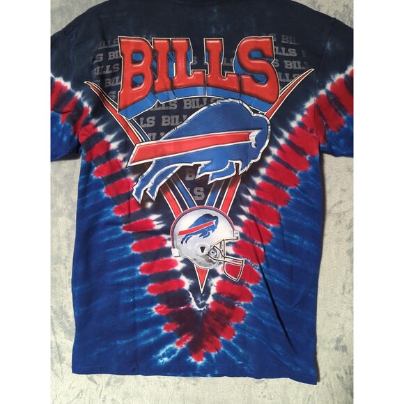 Majestic AOP NFL Buffalo Bills Adult Medium T-Shirt Vintage VTG Very Rare Find - Picture 5 of 6